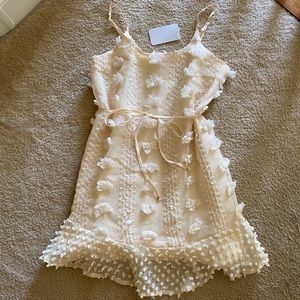 Cream textured dress